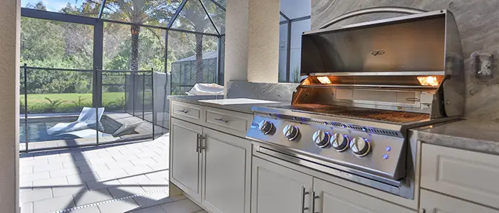 high resolution image of outdoor kitchen in Sarasota by Kirkplan Kitchens