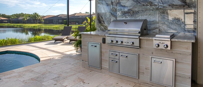 Sarasota outdoor kitchens, outdoor grill. Symbol of Sarasota outdoor kitchens design ideas and trends and of outdoor kitchens near me