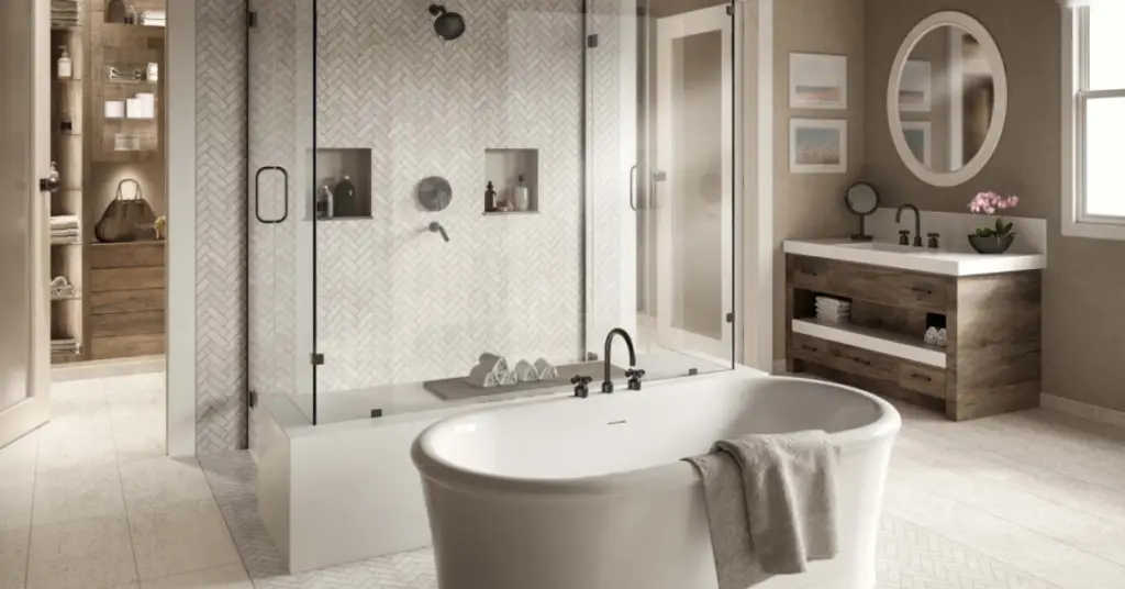 Spa-like bathroom by Kirkplan kitchen & Bath